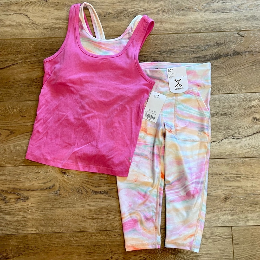 Xersion Girls Set Top: 6/6x bottoms: 4/5